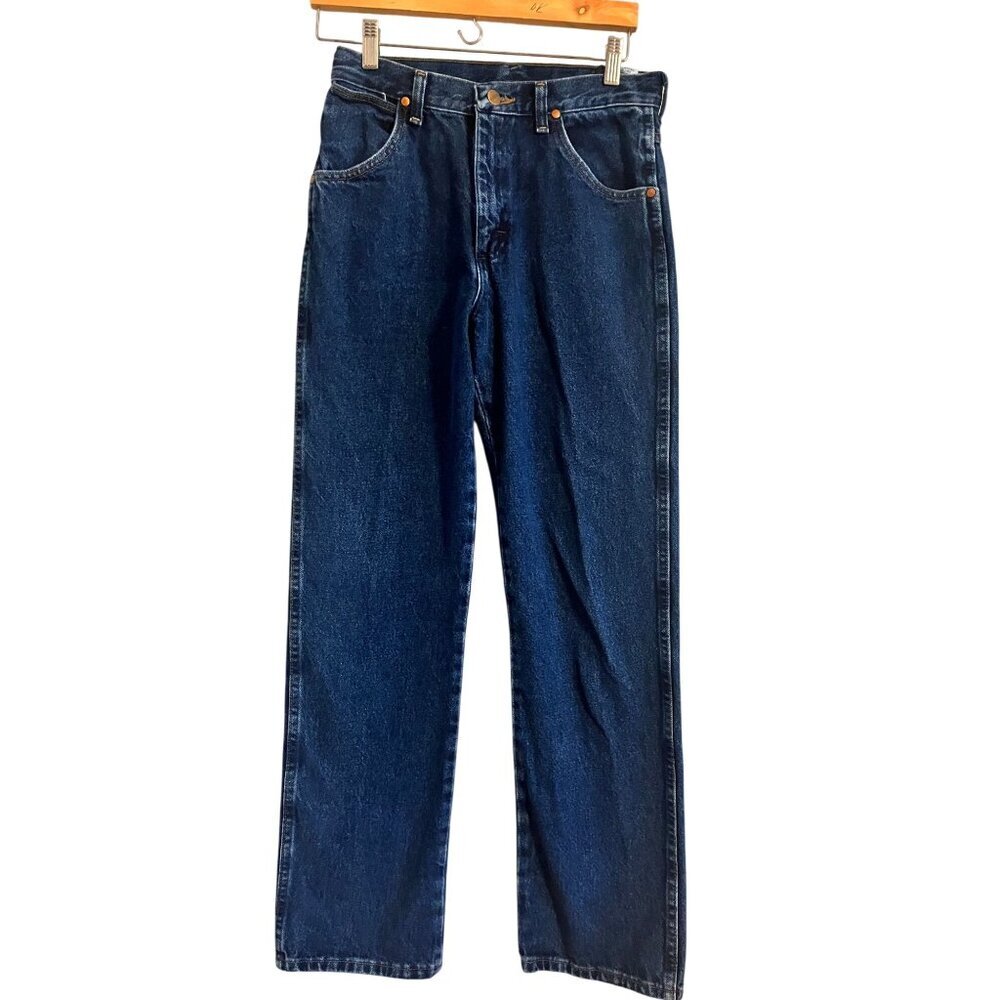 Wrangler Straight Leg Denim Jeans 13 Dark Wash Western Classic Relax Cowgirl 90s